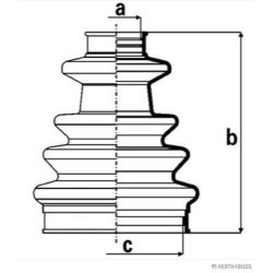 Gofruotoji membrana, kardaninis velenas HERTH+BUSS JAKOPARTS J2863018