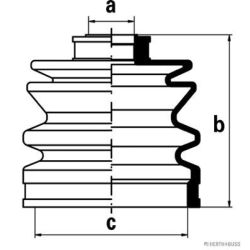 Gofruotoji membrana, kardaninis velenas HERTH+BUSS JAKOPARTS J2865001