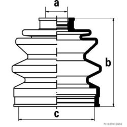 Gofruotoji membrana, kardaninis velenas HERTH+BUSS JAKOPARTS J2865003