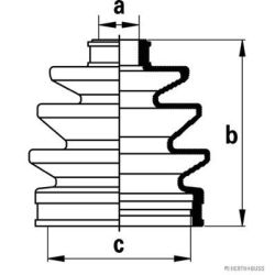 Gofruotoji membrana, kardaninis velenas HERTH+BUSS JAKOPARTS J2867009
