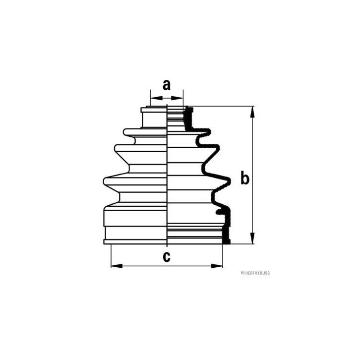 Gofruotoji membrana, kardaninis velenas HERTH+BUSS JAKOPARTS J2868003