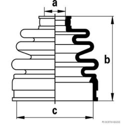 Gofruotoji membrana, kardaninis velenas HERTH+BUSS JAKOPARTS J2880303