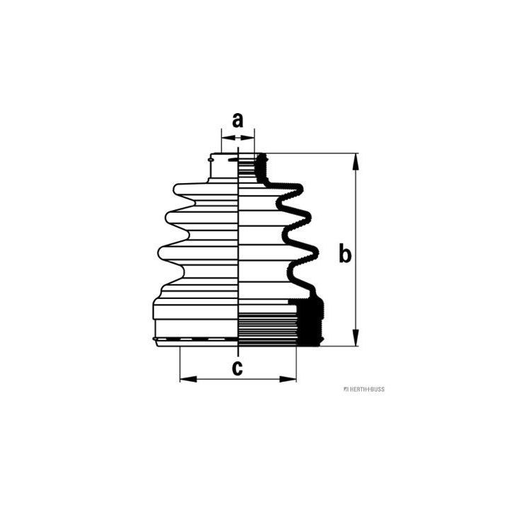 Gofruotoji membrana, kardaninis velenas HERTH+BUSS JAKOPARTS J2880903