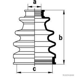 Gofruotoji membrana, kardaninis velenas HERTH+BUSS JAKOPARTS J2882008