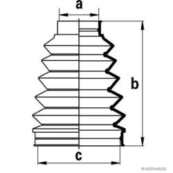 Gofruotoji membrana, kardaninis velenas HERTH+BUSS JAKOPARTS J2882012