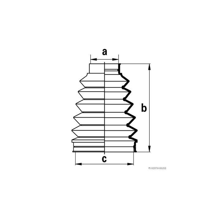 Gofruotoji membrana, kardaninis velenas HERTH+BUSS JAKOPARTS J2882012