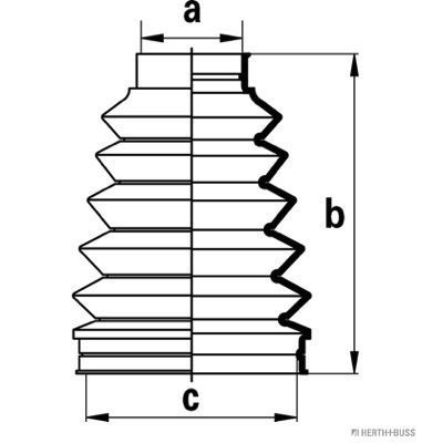 Gofruotoji membrana, kardaninis velenas HERTH+BUSS JAKOPARTS J2882012