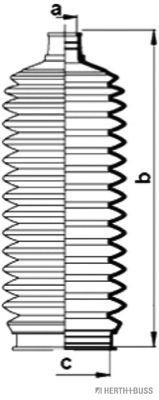 Gofruotoji membrana, vairavimas HERTH+BUSS JAKOPARTS J4102006