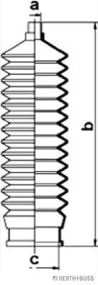 Gofruotoji membrana, vairavimas HERTH+BUSS JAKOPARTS J4103003