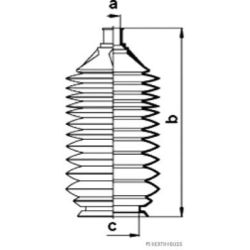 Gofruotoji membrana, vairavimas HERTH+BUSS JAKOPARTS J4103007