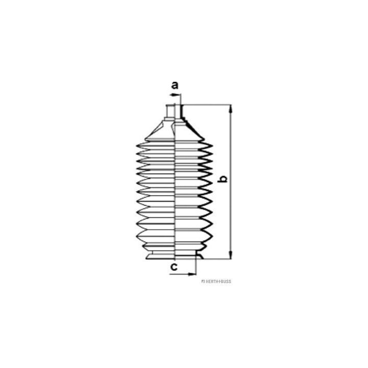 Gofruotoji membrana, vairavimas HERTH+BUSS JAKOPARTS J4103007