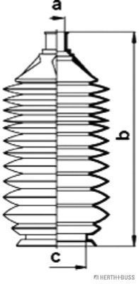 Gofruotoji membrana, vairavimas HERTH+BUSS JAKOPARTS J4103007