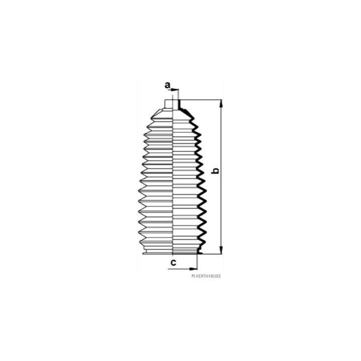 Gofruotoji membrana, vairavimas HERTH+BUSS JAKOPARTS J4103008