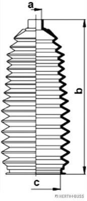 Gofruotoji membrana, vairavimas HERTH+BUSS JAKOPARTS J4103008