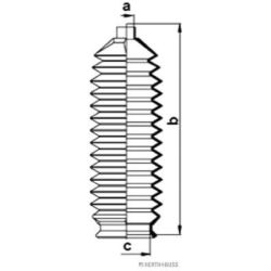 Gofruotoji membrana, vairavimas HERTH+BUSS JAKOPARTS J4103009