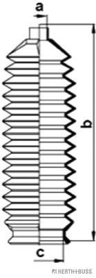 Gofruotoji membrana, vairavimas HERTH+BUSS JAKOPARTS J4103009