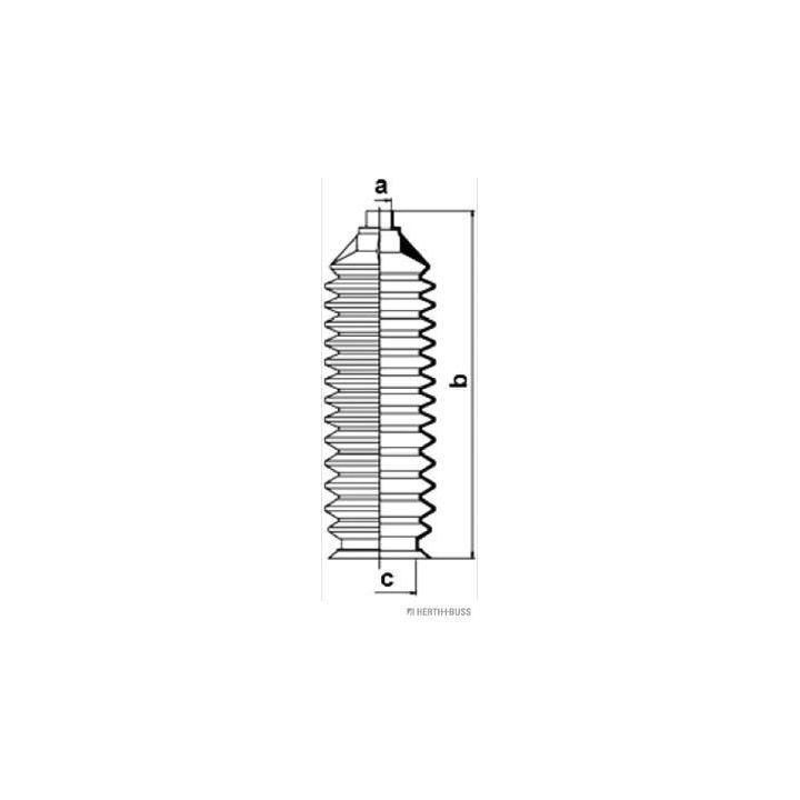 Gofruotoji membrana, vairavimas HERTH+BUSS JAKOPARTS J4103010