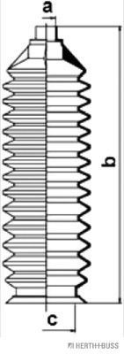Gofruotoji membrana, vairavimas HERTH+BUSS JAKOPARTS J4103010