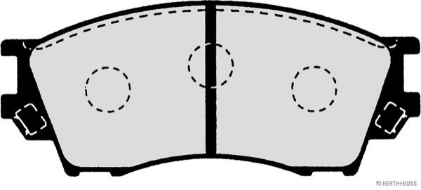 Stabdžių trinkelių rinkinys, diskinis stabdys HERTH+BUSS JAKOPARTS J3603040