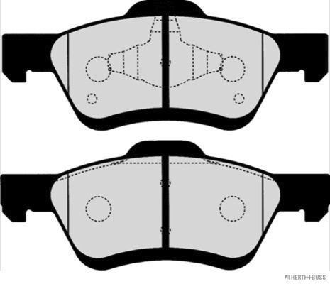 Stabdžių trinkelių rinkinys, diskinis stabdys HERTH+BUSS JAKOPARTS J3603042