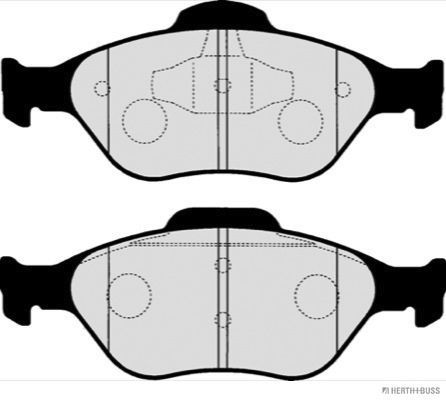 Stabdžių trinkelių rinkinys, diskinis stabdys HERTH+BUSS JAKOPARTS J3603063