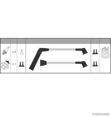 Uždegimo laido komplektas HERTH+BUSS JAKOPARTS J5380500