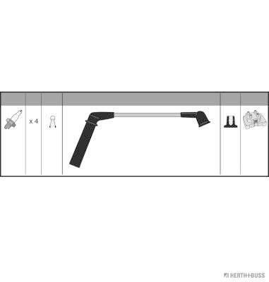 Uždegimo laido komplektas HERTH+BUSS JAKOPARTS J5380502