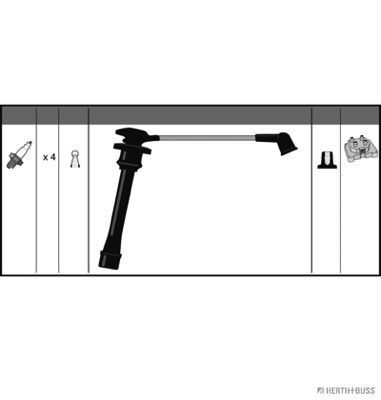 Uždegimo laido komplektas HERTH+BUSS JAKOPARTS J5380503