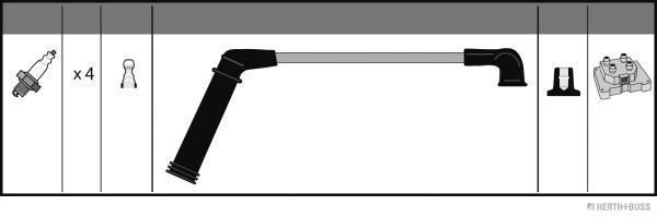 Uždegimo laido komplektas HERTH+BUSS JAKOPARTS J5380522