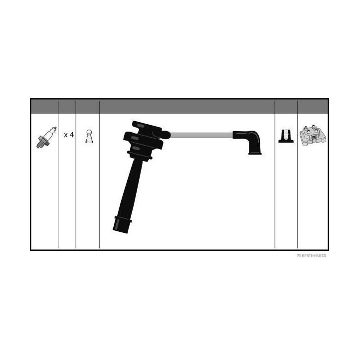 Uždegimo laido komplektas HERTH+BUSS JAKOPARTS J5380700