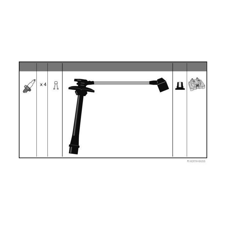 Uždegimo laido komplektas HERTH+BUSS JAKOPARTS J5382008