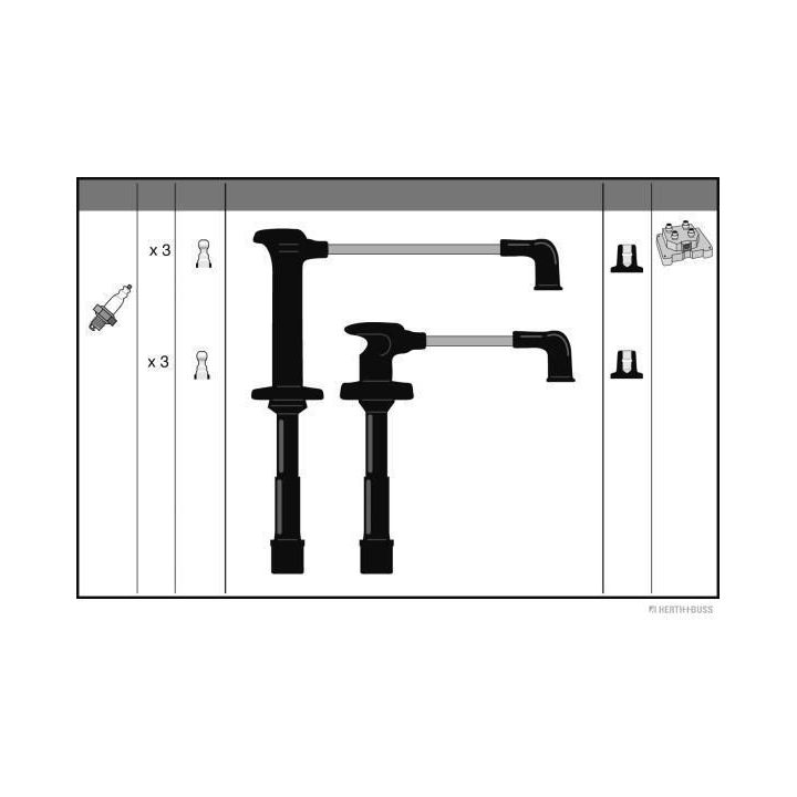 Uždegimo laido komplektas HERTH+BUSS JAKOPARTS J5383011