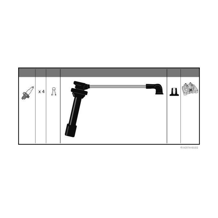 Uždegimo laido komplektas HERTH+BUSS JAKOPARTS J5383022