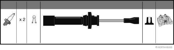 Uždegimo laido komplektas HERTH+BUSS JAKOPARTS J5383024