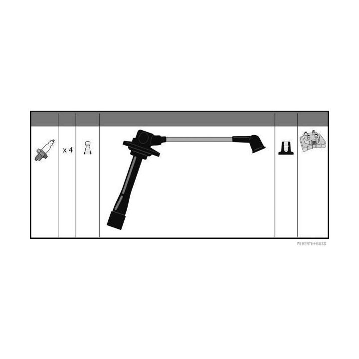 Uždegimo laido komplektas HERTH+BUSS JAKOPARTS J5383025