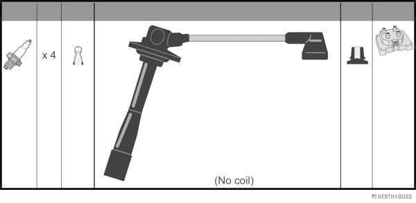 Uždegimo laido komplektas HERTH+BUSS JAKOPARTS J5383026