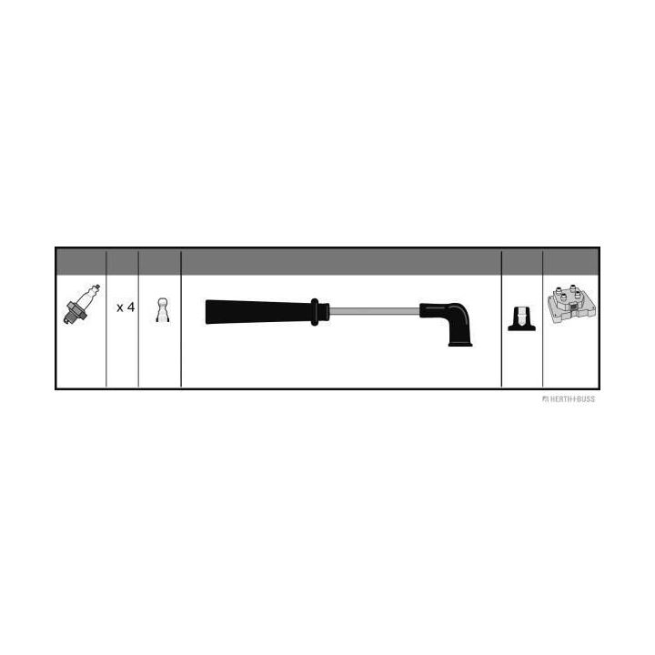 Uždegimo laido komplektas HERTH+BUSS JAKOPARTS J5383027