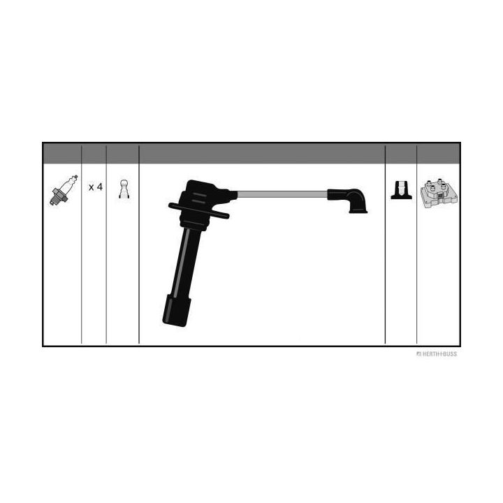 Uždegimo laido komplektas HERTH+BUSS JAKOPARTS J5383042