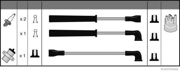 Uždegimo laido komplektas HERTH+BUSS JAKOPARTS J5386012