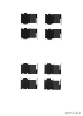 Priedų komplektas, diskinių stabdžių trinkelės HERTH+BUSS JAKOPARTS J3663002