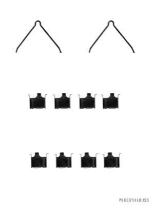 Priedų komplektas, diskinių stabdžių trinkelės HERTH+BUSS JAKOPARTS J3663008