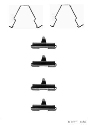 Priedų komplektas, diskinių stabdžių trinkelės HERTH+BUSS JAKOPARTS J3663012