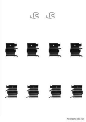 Priedų komplektas, diskinių stabdžių trinkelės HERTH+BUSS JAKOPARTS J3665011