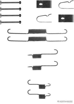 Priedų komplektas, stabdžių trinkelės HERTH+BUSS JAKOPARTS J3560300