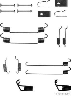 Priedų komplektas, stabdžių trinkelės HERTH+BUSS JAKOPARTS J3563011