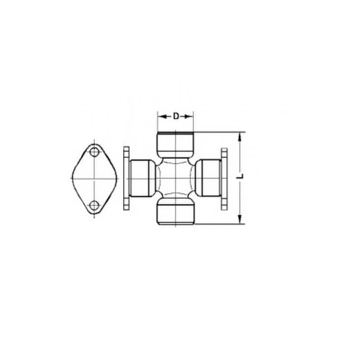 Lankstas, kardaninis velenas LÖBRO U 442