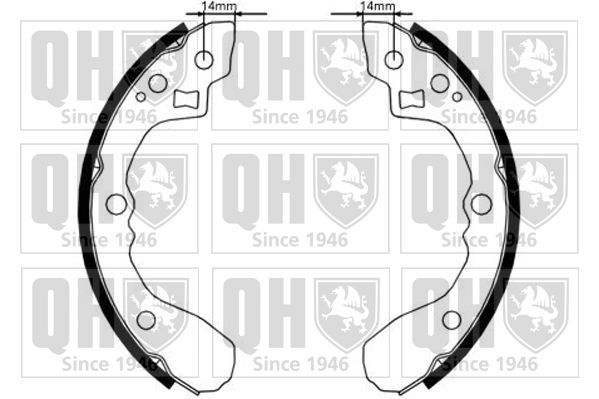 Stabdžių trinkelių komplektas QUINTON HAZELL BS1161