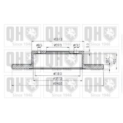 Stabdžių diskas QUINTON HAZELL BDC3436
