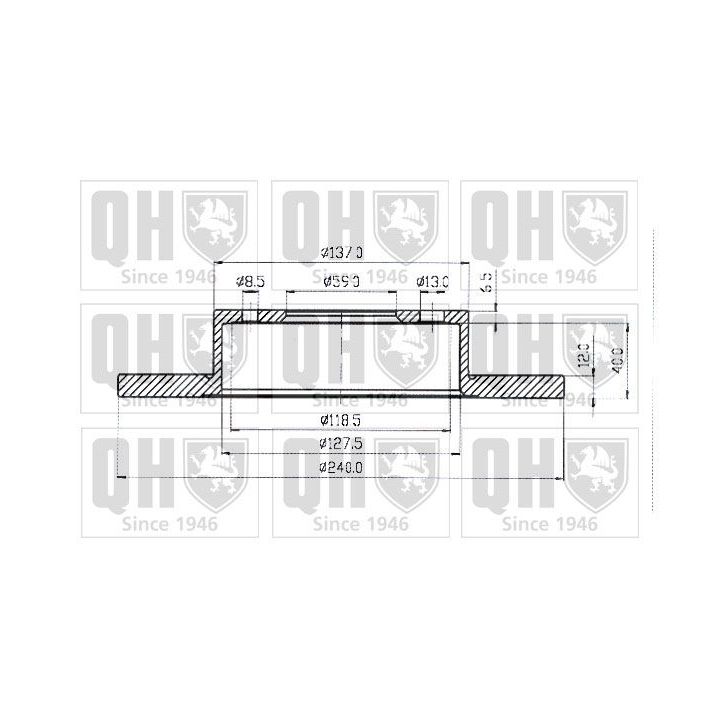 Stabdžių diskas QUINTON HAZELL BDC3436