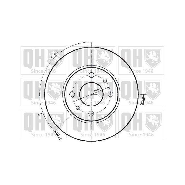 Stabdžių diskas QUINTON HAZELL BDC3436